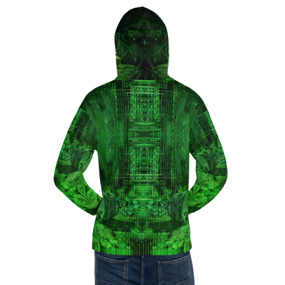 HALF L1FE - Green Split Dimension [All-Over Print Unisex Hoodie]