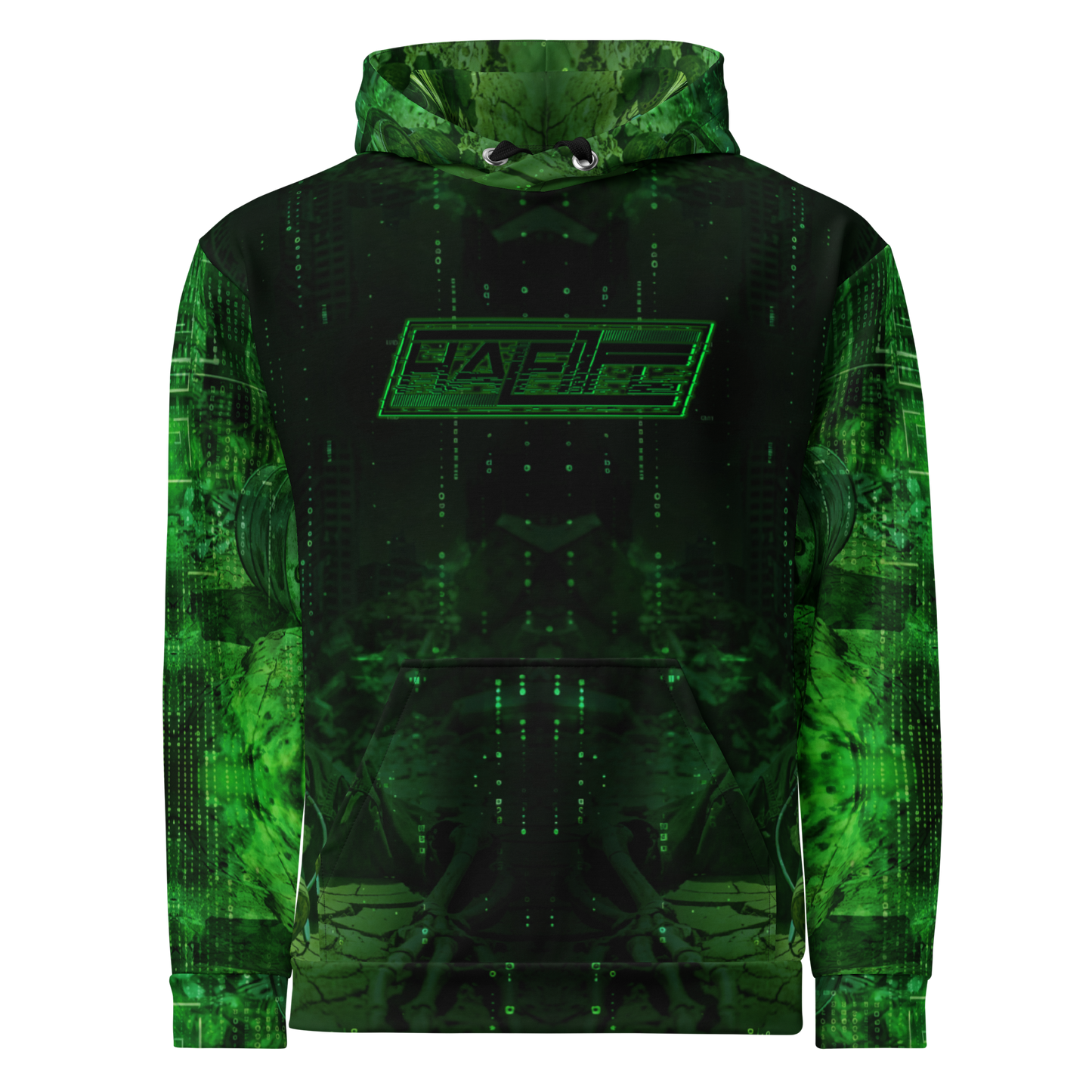 HALF L1FE - Green Split Dimension [All-Over Print Unisex Hoodie]